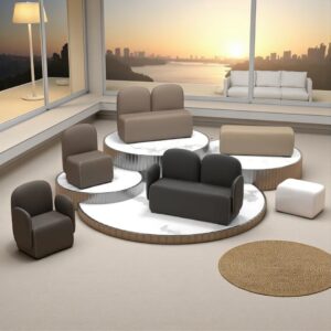 Waiting couch COLIBRI - Waiting room couch COLIBRI - Hair salon couch - Professional hairdressing furniture - 2-seater waiting couch - CERIOTTI - Waiting chair - Waiting room chair
