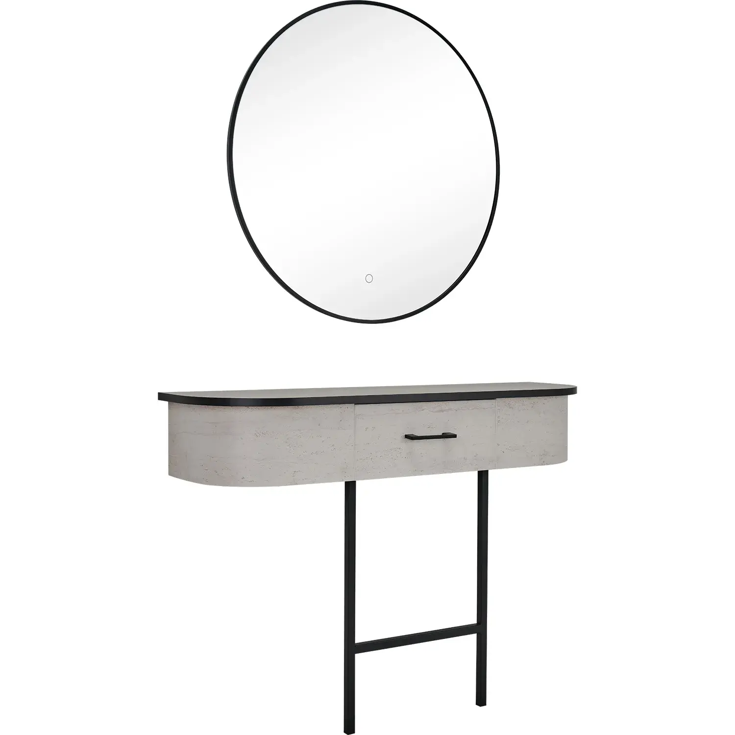 Coiffeuse murale VIDA - Meuble de coiffure haut de gamme - miroir pour salon de coiffure - Poste de coiffure VIDA - mobilier de coiffure professionnel
