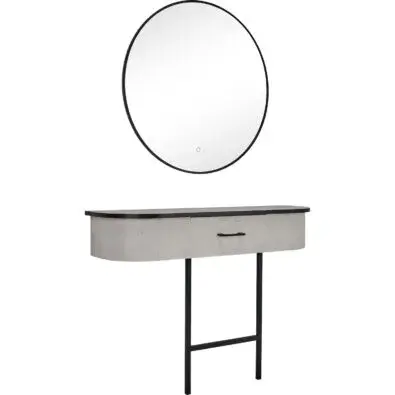 Coiffeuse murale VIDA - Meuble de coiffure haut de gamme - miroir pour salon de coiffure - Poste de coiffure VIDA - mobilier de coiffure professionnel