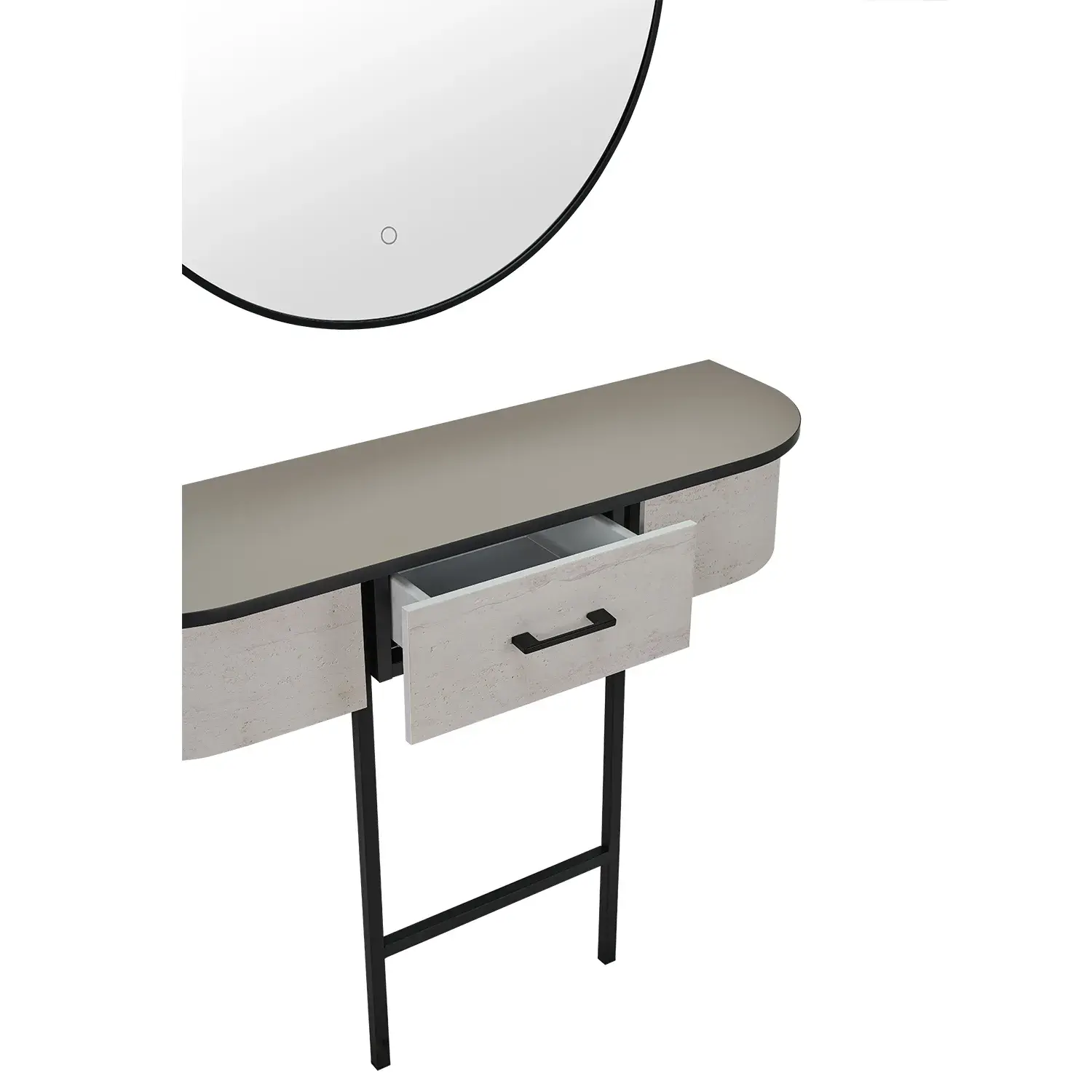 Coiffeuse murale VIDA - Meuble de coiffure haut de gamme - miroir pour salon de coiffure - Poste de coiffure VIDA - mobilier de coiffure professionnel