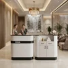Meuble de réception VIDA - Comptoir d'Accueil VIDA - Meuble d'Accueil VIDA - Comptoir caisse VIDA - mobilier de coiffure haut de gamme - meuble pour salon de coiffure
