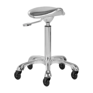Gabbiano fine gold beauty stool - Professional beauty stool - Beauty salon stool - Ergonomic saddle stool - Professional beauty furniture