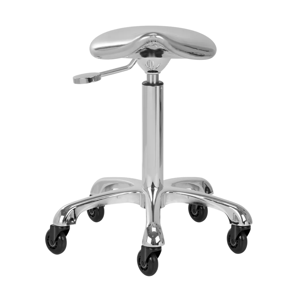 Tabouret esthétique gabbiano fine chrome - Tabouret Esthétique Professionnel - Tabouret pour salon de beauté - Tabouret de selle ergonomique - Mobilier esthétique professionnel