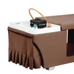MALDIVE MARRON (2) Table Head SPA professionnelle - Lit esthétique haut de gamme - Mobilier bien-être premium - Soin cuir chevelu vapeur - Lit de massage spa - Table spa avec vapeur - Arche Waterfall hydromassage - Équipement institut beauté - Table de soin ergonomique - Mobilier spa design