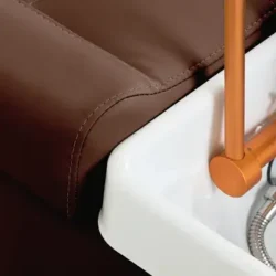 MALDIVE MARRON (22) Table Head SPA professionnelle - Lit esthétique haut de gamme - Mobilier bien-être premium - Soin cuir chevelu vapeur - Lit de massage spa - Table spa avec vapeur - Arche Waterfall hydromassage - Équipement institut beauté - Table de soin ergonomique - Mobilier spa design