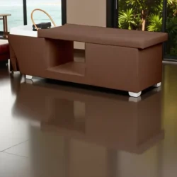 MALDIVE MARRON (6) Table Head SPA professionnelle - Lit esthétique haut de gamme - Mobilier bien-être premium - Soin cuir chevelu vapeur - Lit de massage spa - Table spa avec vapeur - Arche Waterfall hydromassage - Équipement institut beauté - Table de soin ergonomique - Mobilier spa design
