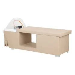 MALDIVE BEIGE (19) Professional SPA Treatment Table - High-End Aesthetic Bed - Premium Wellness Furniture - Steam Scalp Treatment - Spa Massage Bed - Spa Table with Steam - Hydro-Massage Waterfall Arch - Beauty Salon Equipment - Ergonomic Treatment Table - Designer Spa Furniture