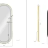 AURA(7) Wall-mounted dressing table Aura hairdressing mirror - Aura styling station - Hair salon furniture - Professional styling station - Aura LED hairdressing mirror - Agathe CG styling station - Hair salon furniture - Professional styling station