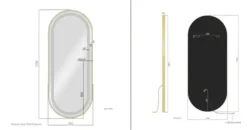 AURA(7) Wall-mounted dressing table Aura hairdressing mirror - Aura styling station - Hair salon furniture - Professional styling station - Aura LED hairdressing mirror - Agathe CG styling station - Hair salon furniture - Professional styling station