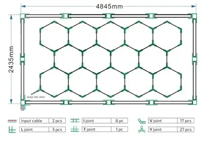 Éclairage LED Nid d’Abeille BEE - éclairage LED design - luminaire hexagonal BEE - lumière nid d’abeille - LED modulaire intérieur