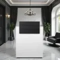 DYLAN 22/98 Welcome Desk - Dylan Cash Register Counter - DYLAN 22/98 Reception Furniture - Hair Salon Reception Furniture - Professional Hair Salon Furniture - Hair Salon Reception Desk - White Counter