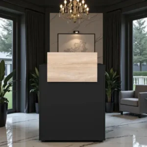 Comptoir d'accueil DYLAN 98/16 - comptoir caisse Dylan - Meuble de réception DYLAN 98/16 - meuble de réception salon de coiffure - mobilier de coiffure professionnel - meuble d'accueil salon de coiffure