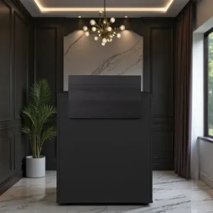 Comptoir d'accueil DYLAN 98/98- comptoir caisse Dylan - Meuble de réception DYLAN 98/98 - meuble de réception salon de coiffure - mobilier de coiffure professionnel - meuble d'accueil salon de coiffure