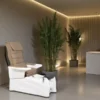 Fauteuil de pédicure SPA EASE Beige- Fauteuil pédicure professionnel - Fauteuil Spa haut de gamme - Mobilier esthétique haut de gamme - Mobilier esthétique professionnel - fauteuil pédicure spa