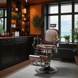 Fauteuil de barbier Ol-Town - Fauteuil barbier dossier massant - chaise barbier dossier massant - mobilier de barbier professionnel - Fauteuil barbier haut de gamme - johnbarbersons - john barber - fauteuil barbier massant - chaise barbier massant