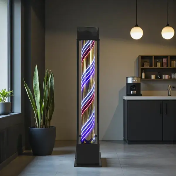 Enseigne barbier grande taille - Enseigne de barbier vintage - Barber pole PAVEL - Enseigne de barbier Pavel - barbershop - mobilier barbier professionnel