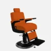 Fauteuil barbier Premium New School orange - Fauteuil barbier dossier massant - chaise barbier dossier massant - mobilier de barbier professionnel - Fauteuil barbier haut de gamme - johnbarbersons - john barber - fauteuil barbier massant - chaise barbier massant