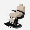 Fauteuil barbier Premium New School beige - Fauteuil barbier dossier massant - chaise barbier dossier massant - mobilier de barbier professionnel - Fauteuil barbier haut de gamme - johnbarbersons - john barber - fauteuil barbier massant - chaise barbier massant