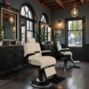Fauteuil barbier Premium New School beige - Fauteuil barbier dossier massant - chaise barbier dossier massant - mobilier de barbier professionnel - Fauteuil barbier haut de gamme - johnbarbersons - john barber - fauteuil barbier massant - chaise barbier massant