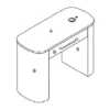 REM Capri Nail Table (9) Table manucure Rem Capri - table onglerie Rem- Table de manucure professionnelle - table onglerie professionnelle - mobilier esthétique et onglerie - mobilier esthétique Rem -