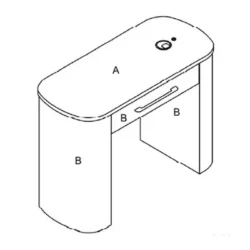 REM Capri Nail Table (9) Table manucure Rem Capri - table onglerie Rem- Table de manucure professionnelle - table onglerie professionnelle - mobilier esthétique et onglerie - mobilier esthétique Rem -