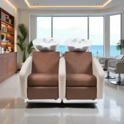 RIALTO SOFA (3) Bac à shampoing RIALTO SOFA - Bac de lavage massant - Mobilier de coiffure professionnel - bac de lavage pour salon de coiffure - bac de lavage RIALTO SOFA - Bac de lavage 2 places - Bac à shampoing 2 places - Bac à shampoing double