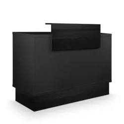 Comptoir Caisse Thierry 9898 -Meuble de réception Thierry 9898 -comptoir d'accueil Thierry - mobilier de coiffure professionnel - comptoir caisse salon de coiffure - comptoir caisse full black - meuble de réception noir