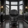 Fauteuil de barbier MARK B - Fauteuil barbier vintage - chaise barbier professionnel - massant - mobilier de barbier professionnel - Fauteuil barbier haut de gamme - fauteuil de coiffure pour homme
