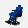 Fauteuil barbier Premium New School Bleu - Fauteuil barbier dossier massant - chaise barbier dossier massant - mobilier de barbier professionnel - Fauteuil barbier haut de gamme - johnbarbersons - john barber - fauteuil barbier massant - chaise barbier massant