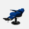 Fauteuil barbier Premium New School Bleu - Fauteuil barbier dossier massant - chaise barbier dossier massant - mobilier de barbier professionnel - Fauteuil barbier haut de gamme - johnbarbersons - john barber - fauteuil barbier massant - chaise barbier massant