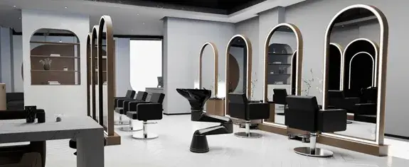 colonne de lavage Rondolore - Bras pivotant articulé avec trois points - Colonne de lavage avec bras pivotant - Mobilier de coiffure professionnel - bac de lavage pour salon de coiffure - bac de lavage Greiner - meuble pour salon de coiffure - greiner - salon de coiffure haut de gamme