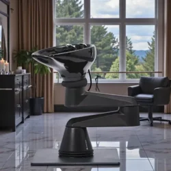 colonne de lavage Rondolore - Bras pivotant articulé avec trois points - Colonne de lavage avec bras pivotant - Mobilier de coiffure professionnel - bac de lavage pour salon de coiffure - bac de lavage Greiner - meuble pour salon de coiffure - greiner - salon de coiffure haut de gamme