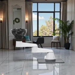 colonne de lavage Rondolore - Bras pivotant articulé avec trois points - Colonne de lavage avec bras pivotant - Mobilier de coiffure professionnel - bac de lavage pour salon de coiffure - bac de lavage Greiner - meuble pour salon de coiffure - greiner - salon de coiffure haut de gamme