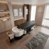 table head spa professionnelle - lit head spa japonais - station de soin capillaire premium - table de massage coiffure - mobilier head spa haut de gamme - lit de relaxation capillaire - table spa avec vasque ergonomique - équipement head spa moderne - lit de soin capillaire chauffant - table head spa avec chromothérapie - mobilier de salon bien‑être luxe