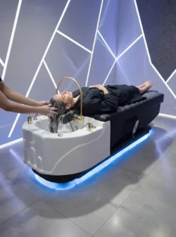Table Head SPA VIVA (6) professional head spa table - Japanese head spa bed - premium hair care station - hairdressing massage table - high-end head spa furniture - hair relaxation bed - spa table with ergonomic basin - modern head spa equipment - heated hair treatment bed - head spa table with chromotherapy - luxury wellness salon furniture