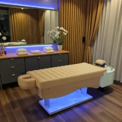 VIVA (17) professional head spa table - Japanese head spa bed - premium hair care station - hairdressing massage table - high-end head spa furniture - hair relaxation bed - spa table with ergonomic basin - modern head spa equipment - heated hair treatment bed - head spa table with chromotherapy - luxury wellness salon furniture