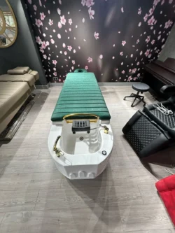 VIVA (19) professional head spa table - Japanese head spa bed - premium hair care station - hairdressing massage table - high-end head spa furniture - hair relaxation bed - spa table with ergonomic basin - modern head spa equipment - heated hair treatment bed - head spa table with chromotherapy - luxury wellness salon furniture