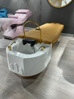 VIVA (21) professional head spa table - Japanese head spa bed - premium hair care station - hairdressing massage table - high-end head spa furniture - hair relaxation bed - spa table with ergonomic basin - modern head spa equipment - heated hair treatment bed - head spa table with chromotherapy - luxury wellness salon furniture