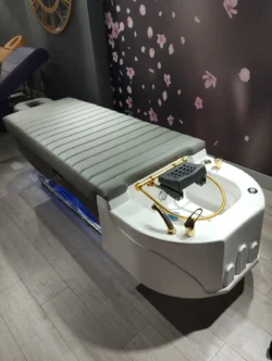 VIVA (22) professional head spa table - Japanese head spa bed - premium hair care station - hairdressing massage table - high-end head spa furniture - hair relaxation bed - spa table with ergonomic basin - modern head spa equipment - heated hair treatment bed - head spa table with chromotherapy - luxury wellness salon furniture