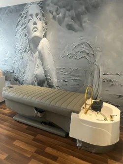VIVA (24) professional head spa table - Japanese head spa bed - premium hair care station - hairdressing massage table - high-end head spa furniture - hair relaxation bed - spa table with ergonomic basin - modern head spa equipment - heated hair treatment bed - head spa table with chromotherapy - luxury wellness salon furniture