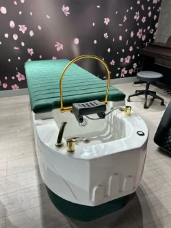 VIVA (27) professional head spa table - Japanese head spa bed - premium hair care station - hairdressing massage table - high-end head spa furniture - hair relaxation bed - spa table with ergonomic basin - modern head spa equipment - heated hair treatment bed - head spa table with chromotherapy - luxury wellness salon furniture
