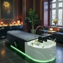 VIVA (4) professional head spa table - Japanese head spa bed - premium hair care station - hairdressing massage table - high-end head spa furniture - hair relaxation bed - spa table with ergonomic basin - modern head spa equipment - heated hair treatment bed - head spa table with chromotherapy - luxury wellness salon furniture