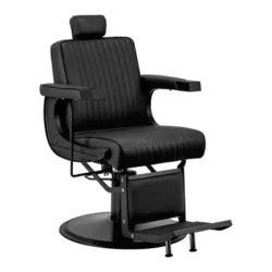 Fauteuil de barbier Visionerio B - Fauteuil barbier vintage - chaise barbier professionnel - massant - mobilier de barbier professionnel - Fauteuil barbier haut de gamme - fauteuil de coiffure pour homme