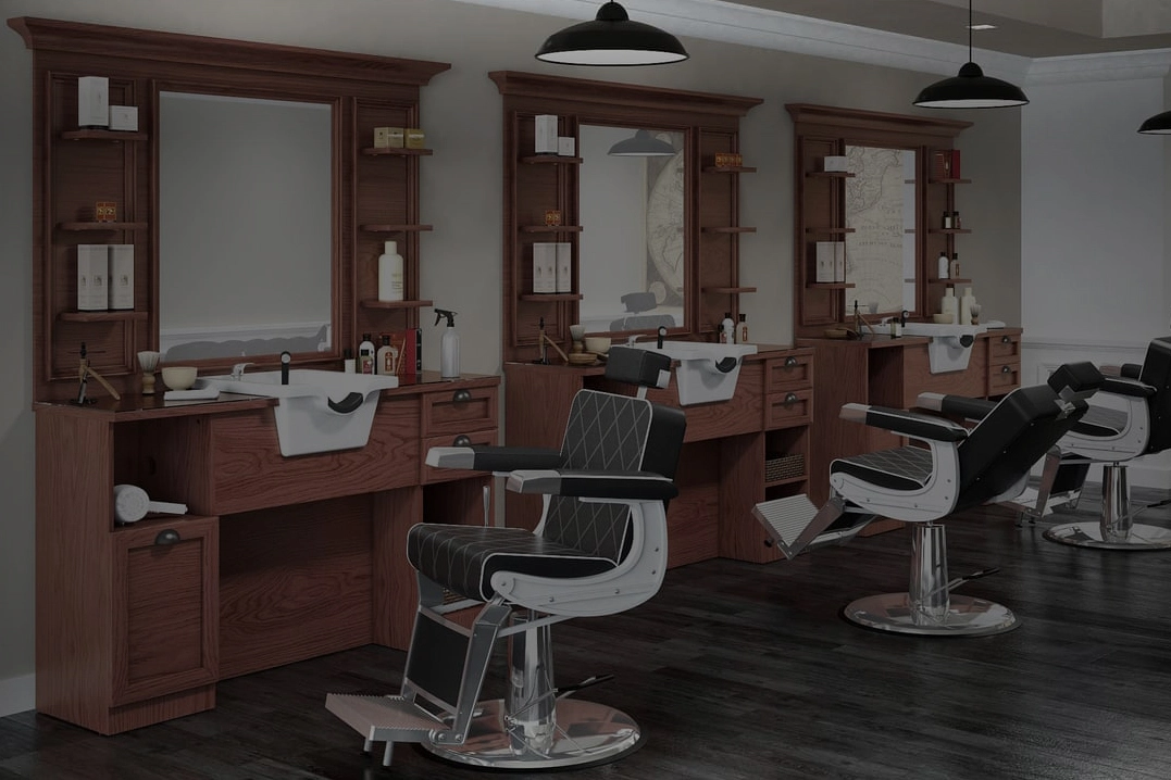 Mobilier coiffure professionnel - fauteuil barbier - chaise barbier - poste de coiffage - bac à shampoing - comptoir d'accueil - table de massage - fauteuil de pédicure - enseigne barbier - fauteuil de coiffure - bac de lavage - canapé salle d'attente