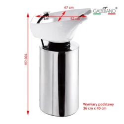Colonne de lavage Gabbiano Q-2460 - Bac de lavage Gabbiano Q-2460 - Meuble de barbier lave tête - mobilier de coiffure professionnel - Colonne de lavage barbier