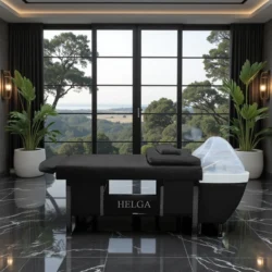 HELGA NOIRE PREMIUM (3) Table head spa helga beige premium - Table Head SPA with steam - table Head SPA professional - table Head SPA with connection - Bed Head SPA professional - Furniture professional aesthetic spa