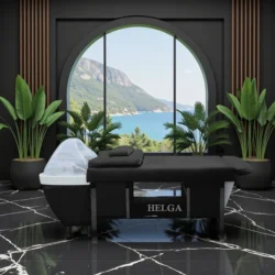 HELGA NOIRE PREMIUM (4) Table head spa helga beige premium - Table Head SPA with steam - table Head SPA professional - table Head SPA with connection - Bed Head SPA professional - Furniture professional aesthetic spa