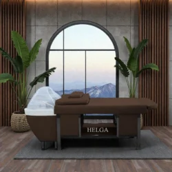 Helga Marron Premium (3) Table head spa helga beige premium - Table Head SPA with steam - table Head SPA professional - table Head SPA with connection - Bed Head SPA professional - Furniture professional aesthetic spa
