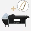 Table head spa helga noire premium - Table Head SPA avec vapeur - table Head SPA professionnelle - table Head SPA avec raccordement - Lit Head SPA professionnel - Mobilier professionnel esthétique spa