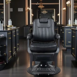Fauteuil de barbier KALE B - Fauteuil barbier vintage - chaise barbier professionnel - massant - mobilier de barbier professionnel - Fauteuil barbier haut de gamme - fauteuil de coiffure pour homme